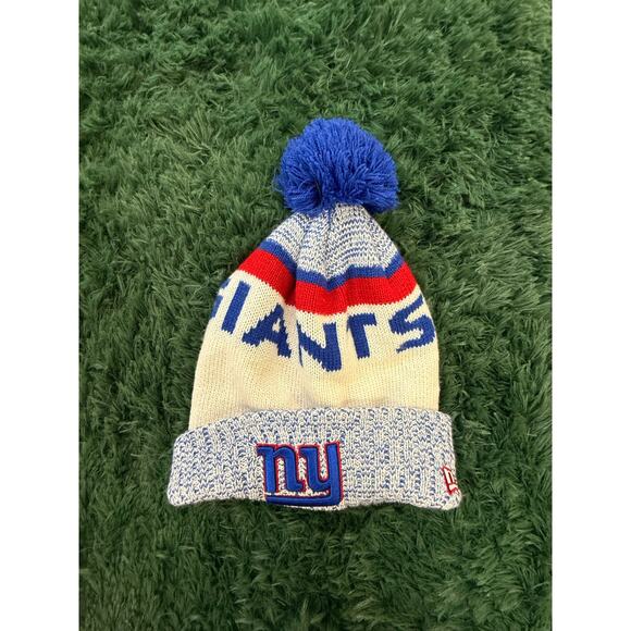 New York Giants NFL New Era POM POM Beanie Hat Cap Skully Touque UNISEX - Picture 1 of 2